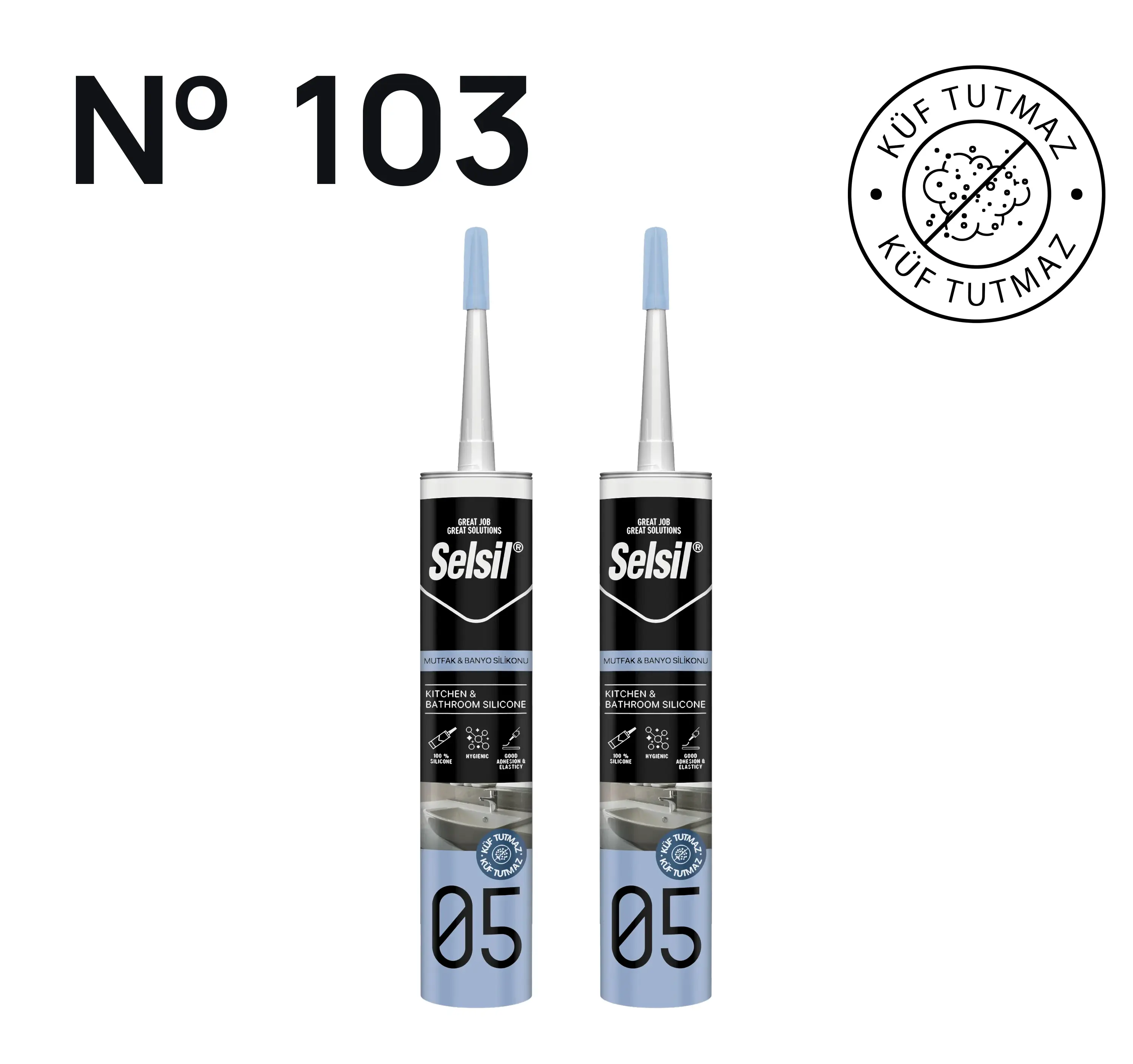 2 x Mutfak Banyo Silikonu Şeffaf 280ml