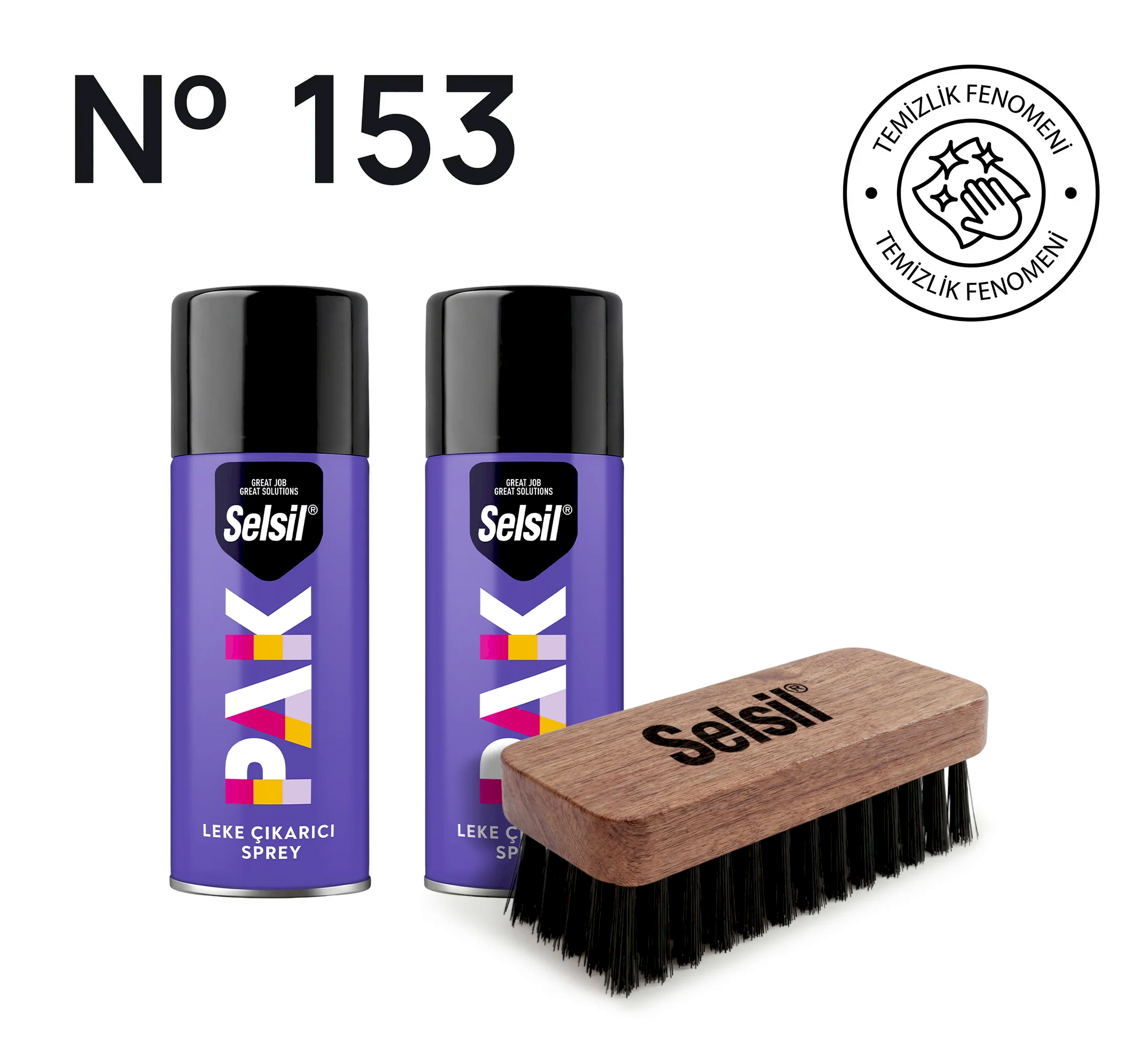 2 x Selsil PAK Kumaş Leke Çıkarıcı Sprey 150ml (Fırça Hediyeli)