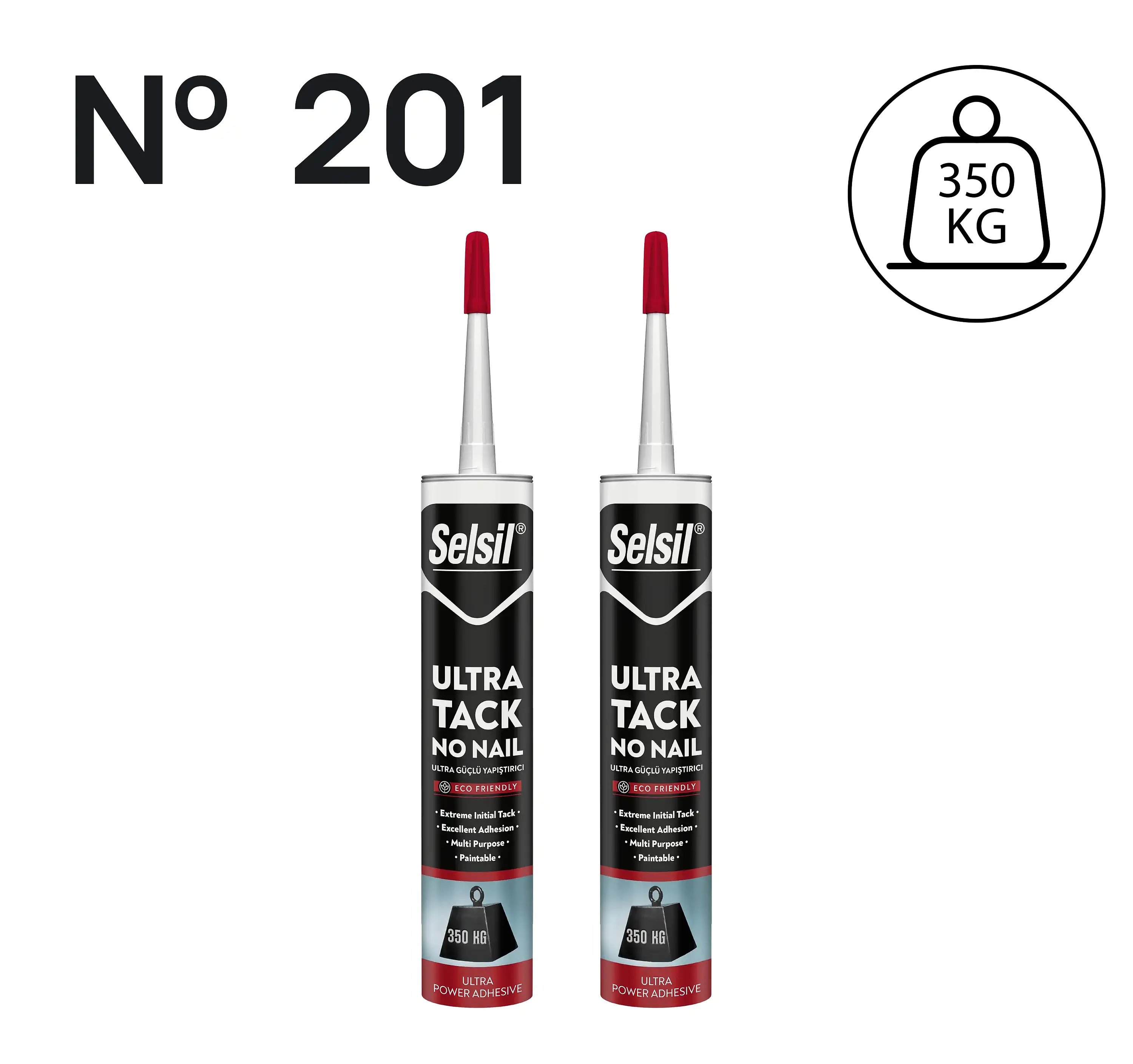 2 x Ultra Tack No Nail Beyaz 290ml
