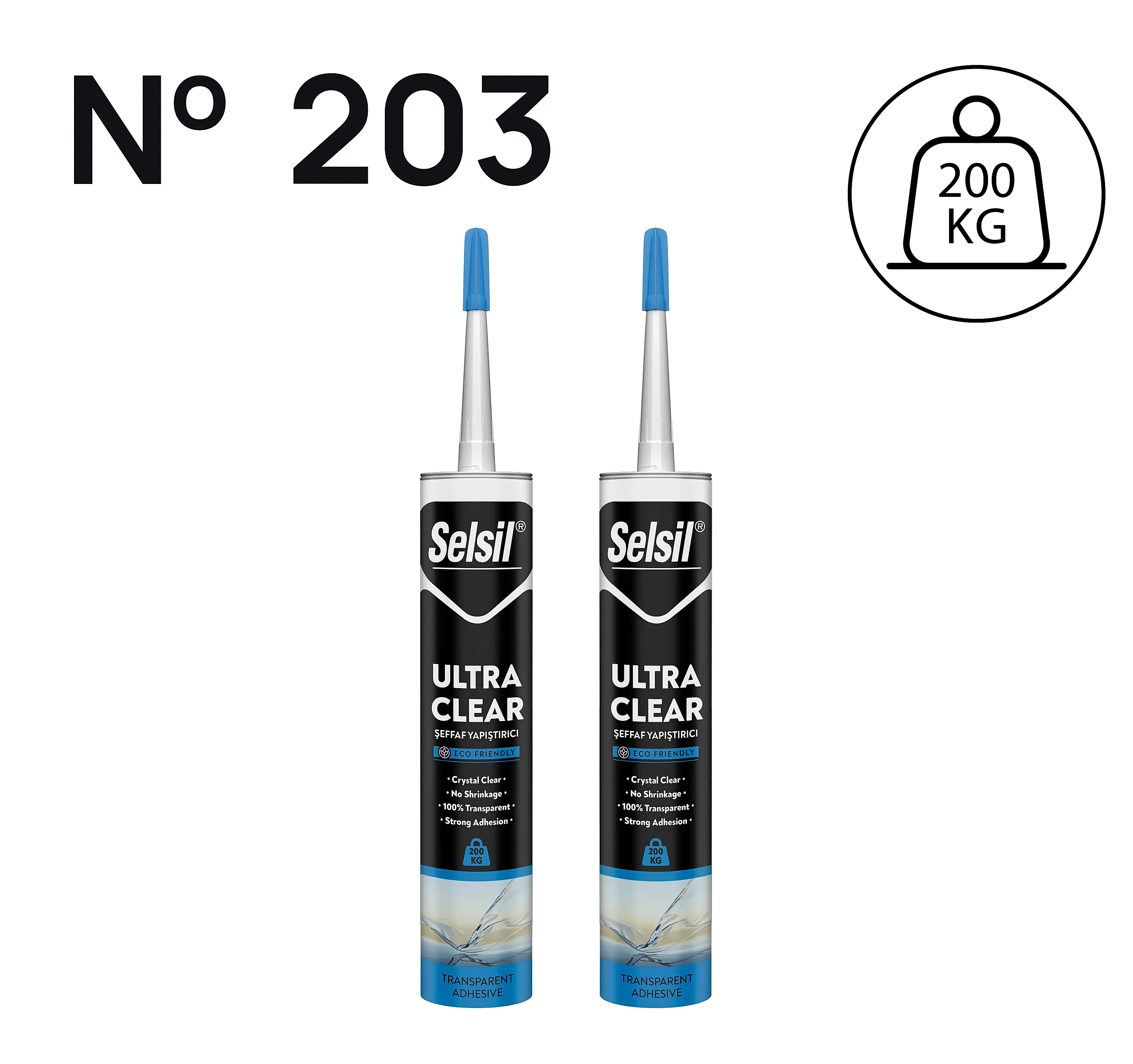 2 x Ultra Clear Şeffaf 290ml