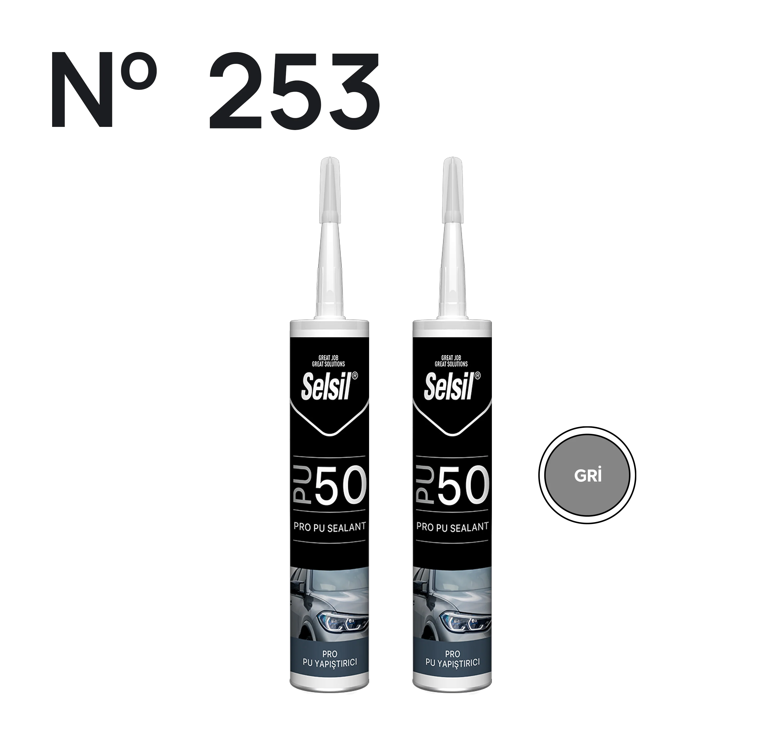 2 x Selsil PU50 Gri 280ml