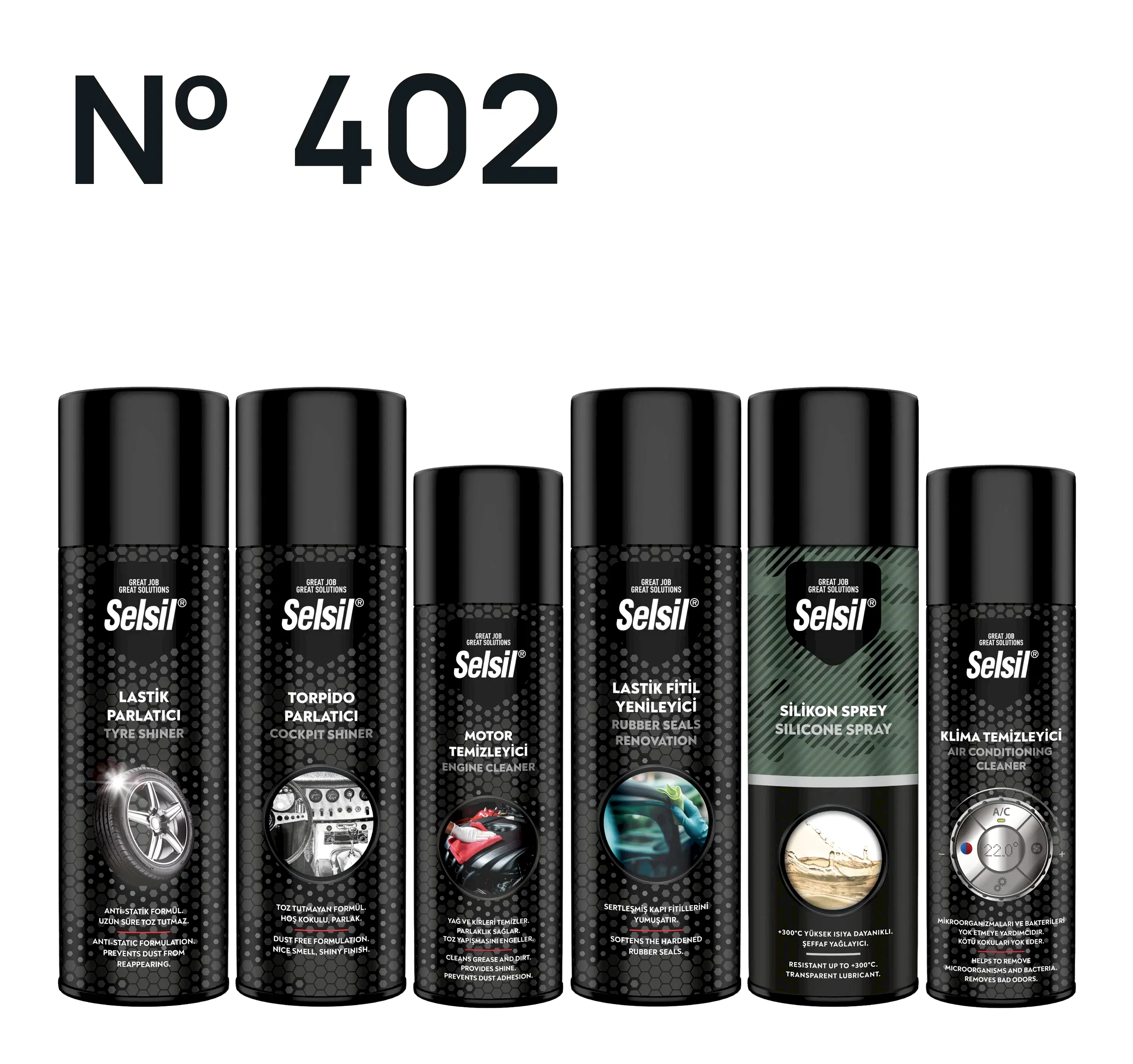 Lastik Parlatıcı, Torpido Parlatıcı, Motor Temizleme Spreyi, Lastik Fitil Yenileyici, Silikon Sprey, Klima Temizleyici