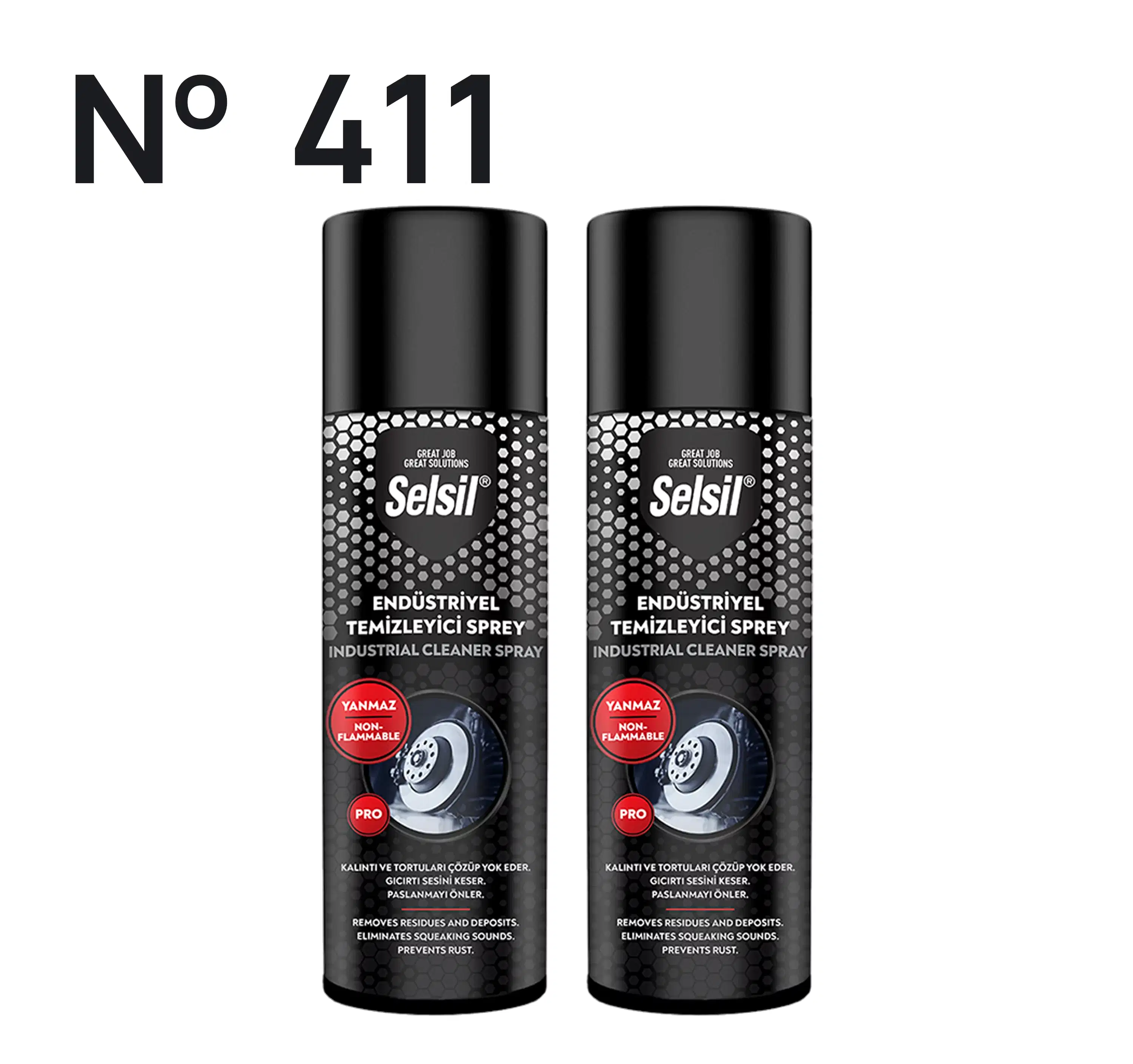 2 x Endüstriyel Temizleyici Yanmaz Sprey 500ml