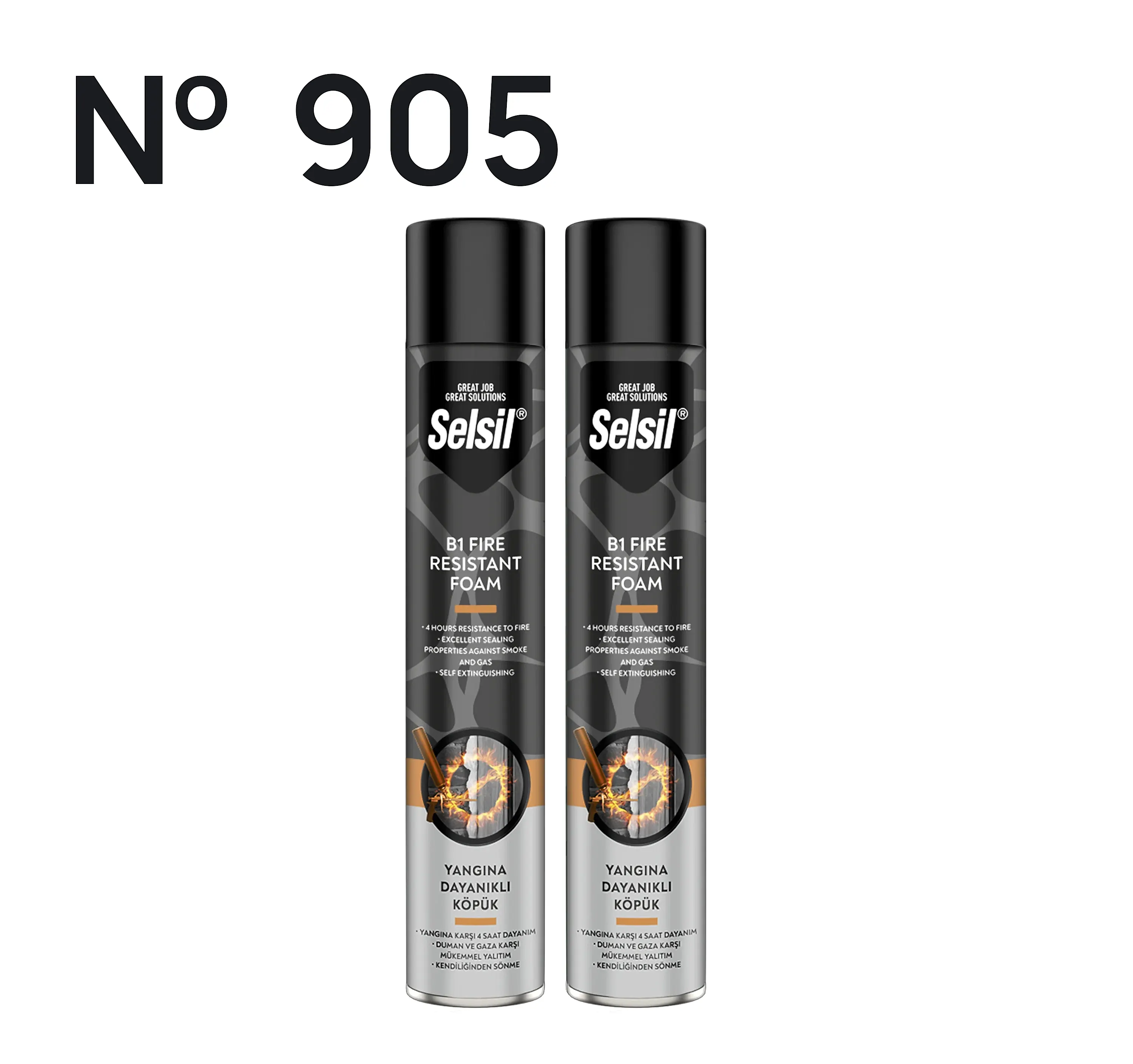 2 x B1 Yangına Dayanıklı Köpük - Manuel 900g